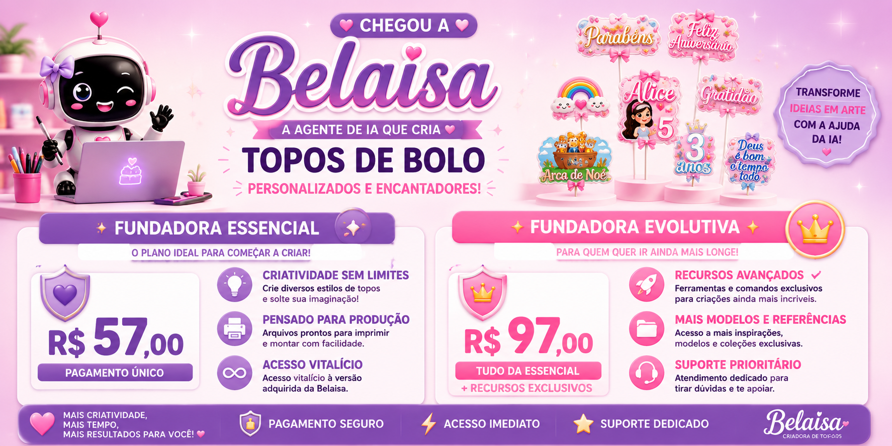 Belaisa, a agente de IA que cria topos de bolo personalizados